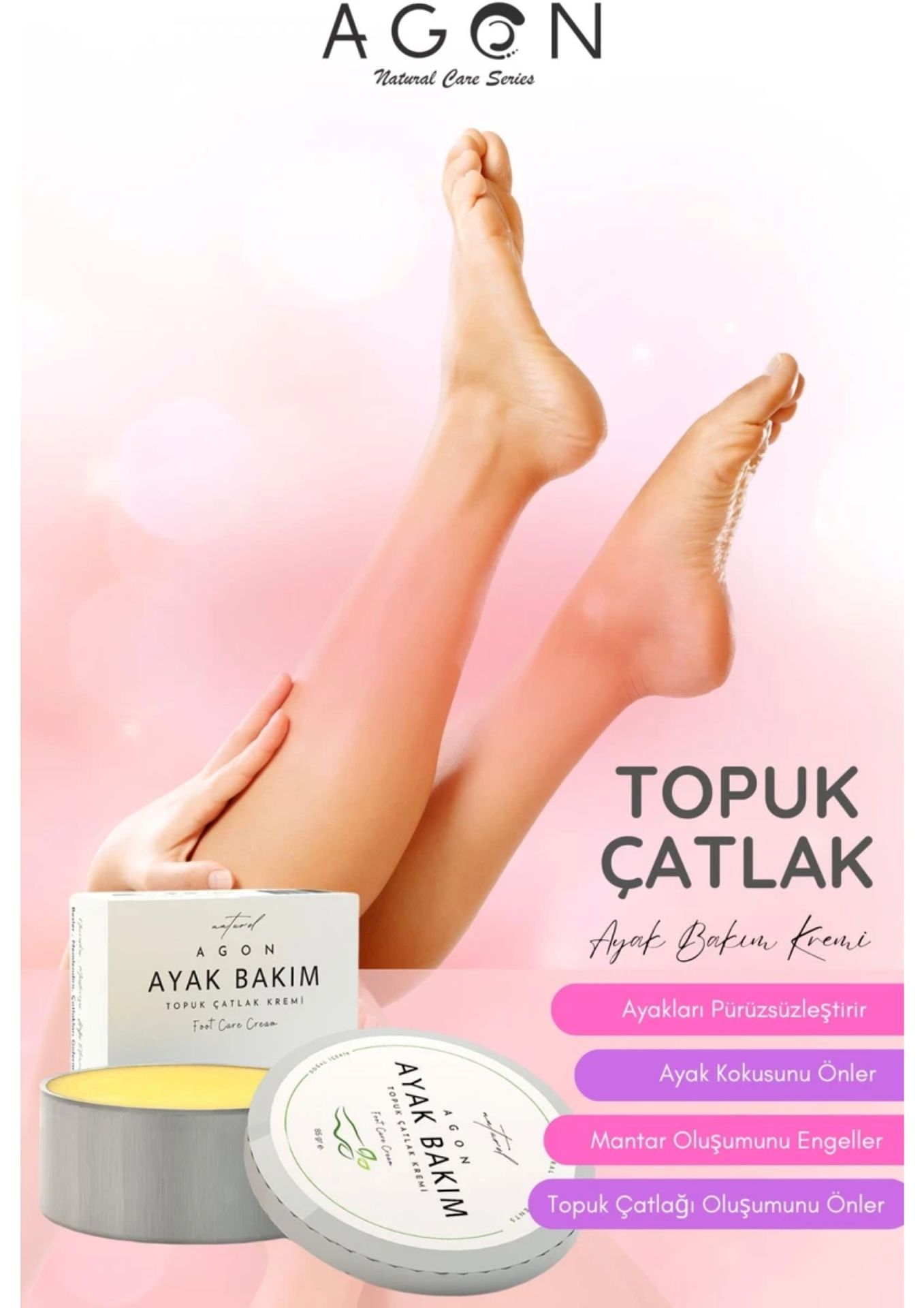 AGON Крем для ухода за трещинами на пятках и ногах – 85 г. AGON Крем для ухода за трещинами на пятках и ногах – 85 г.