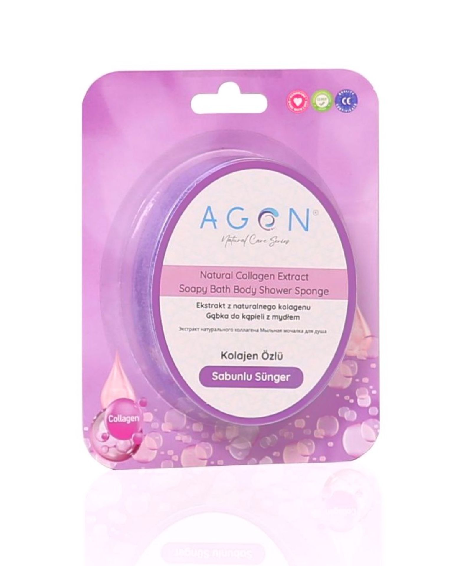 AGON Губка с экстрактом коллагена AGON Губка с экстрактом коллагена